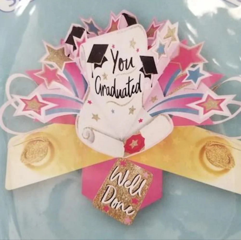Graduation Pop Up Greeting Card 3D - Well Done